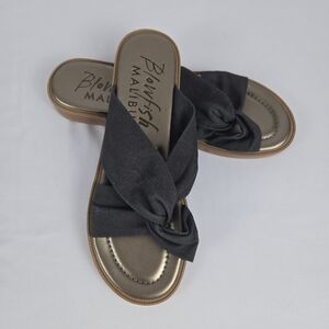 NWT Blowfish Malibu Black Knot Slide Sandals Casual Comfort Summer Size 7